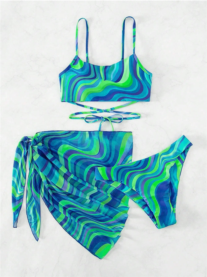 Women's Trendy Swimwear Set with Wrap Skirt Mune Fashion