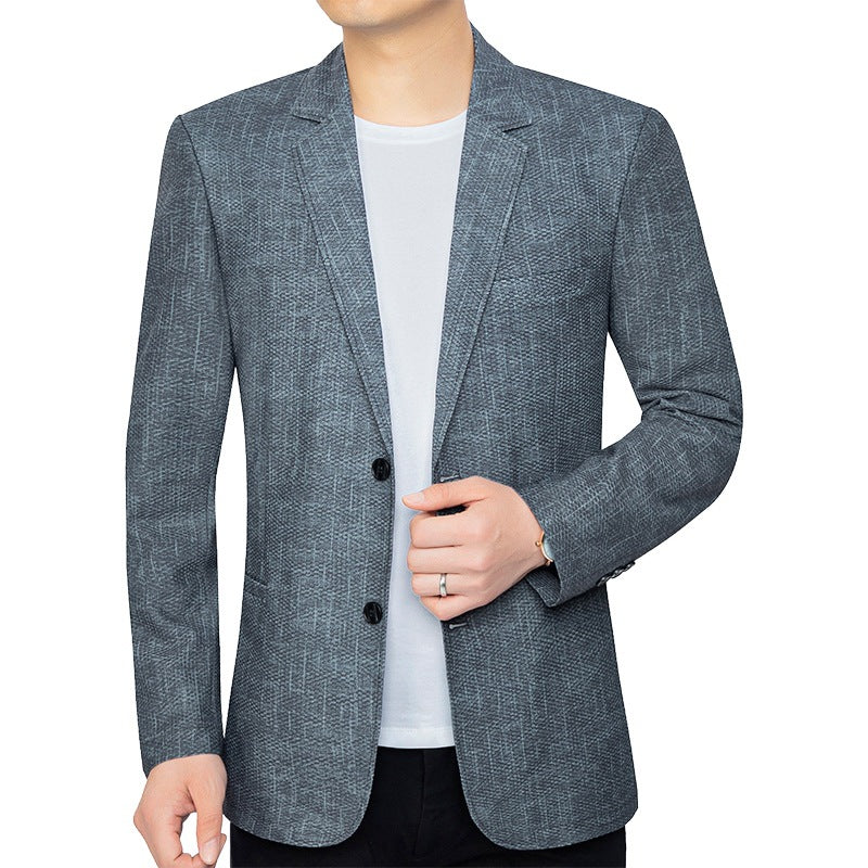 Men's Unstructured Slim-Fit Blazer with Light Stretch and Half Lining Mune Fashion