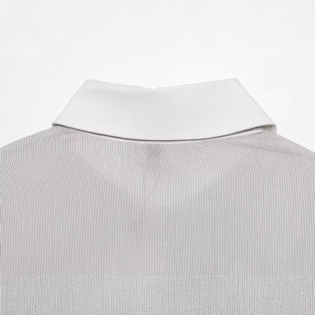 Women's blouse with bow collar and ruffle trim Mune Fashion