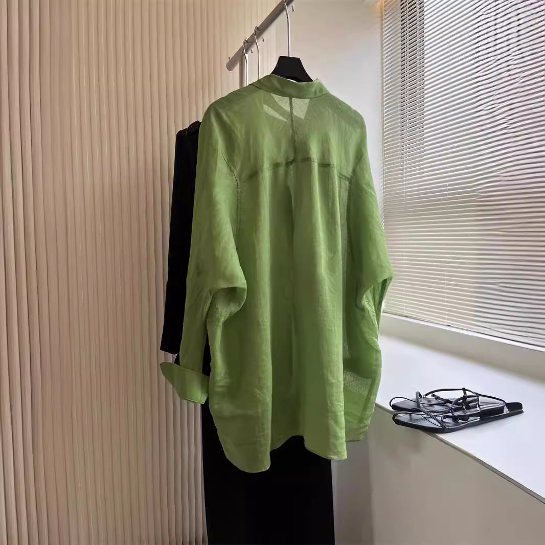 Women's light and airy blouse made of pure linen Mune Fashion