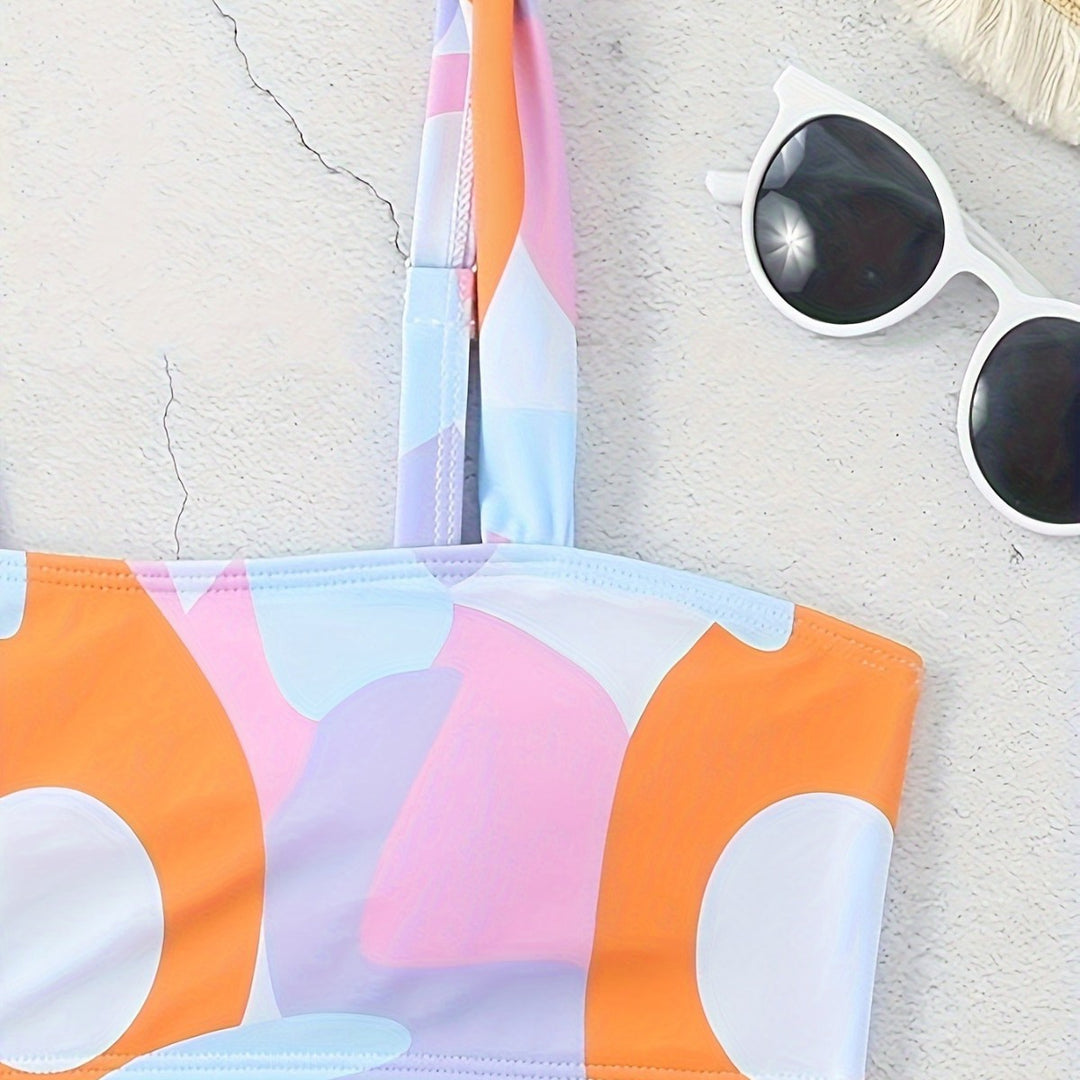 Women's bikini set with fashionable graphic design and wide straps Mune Fashion