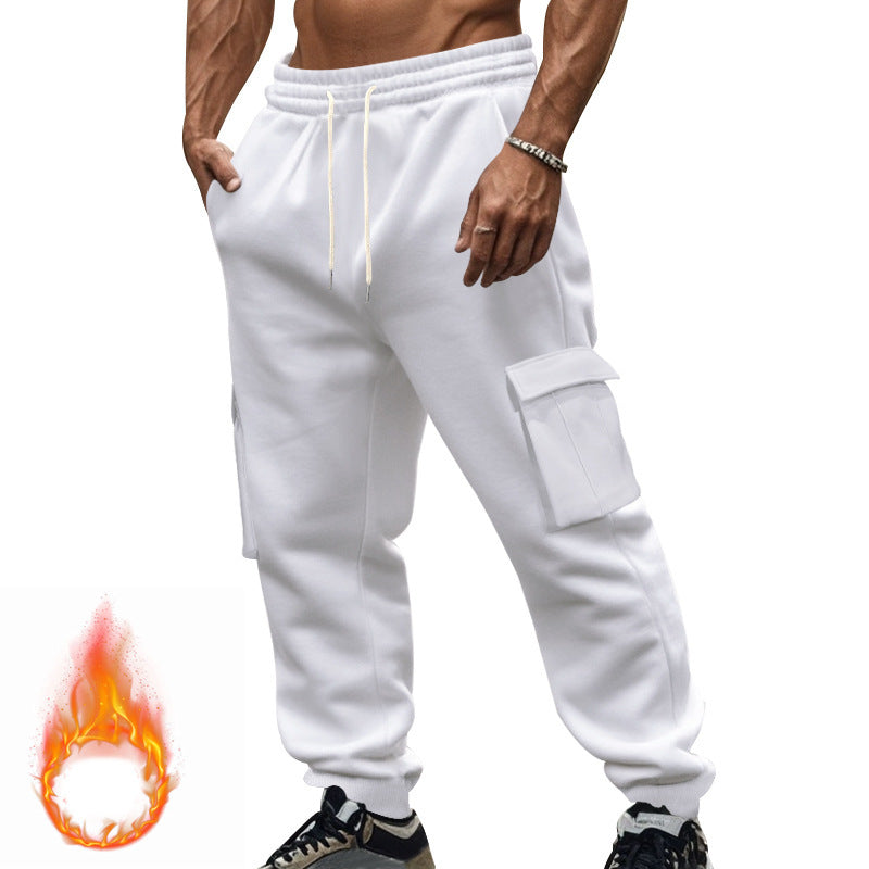 Men's Utility Jogger Pants with Side Flap Pockets, Drawstring Waistband and Tapered Fit Mune Fashion