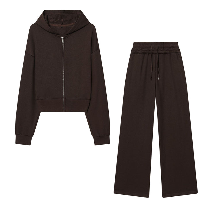 Women 10+ Cropped Hooded Jacket with Full Zip and Dropped Shoulder Mune Fashion