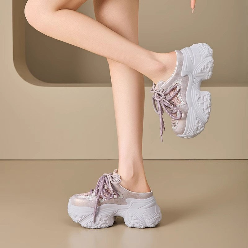 Women’s sporty sneakers with high platform and breathable mesh structure Mune Fashion