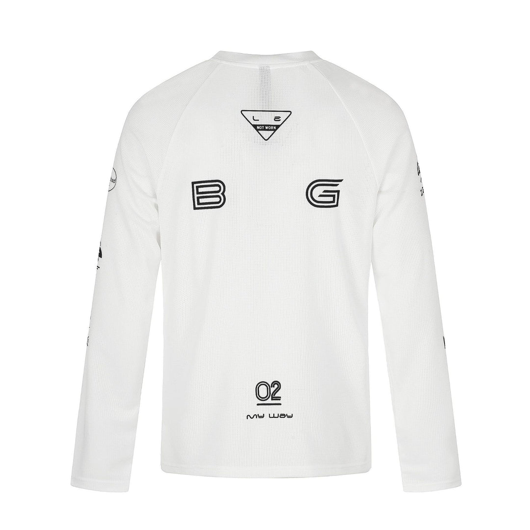 Unisex Lightweight Functional Long Sleeve Shirt with Raglan Sleeves and Breathable Waffle Texture Mune Fashion