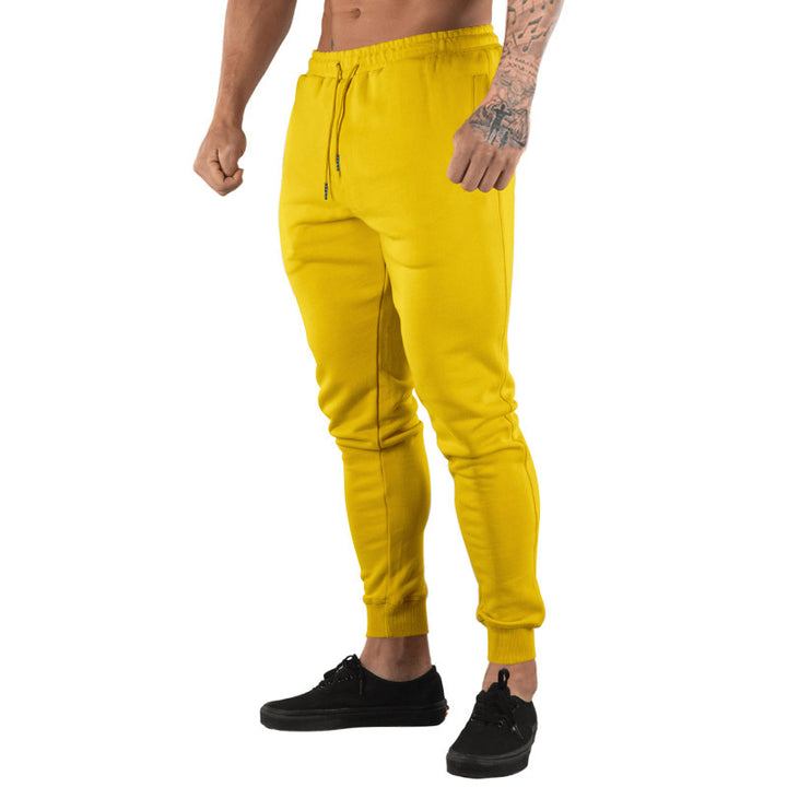 Men's slim fit fleece lounge pants with drawstring, side pockets, and ribbed cuffs Mune Fashion