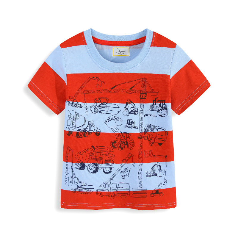 Boys T-shirt with colorful construction vehicle motif Mune Fashion