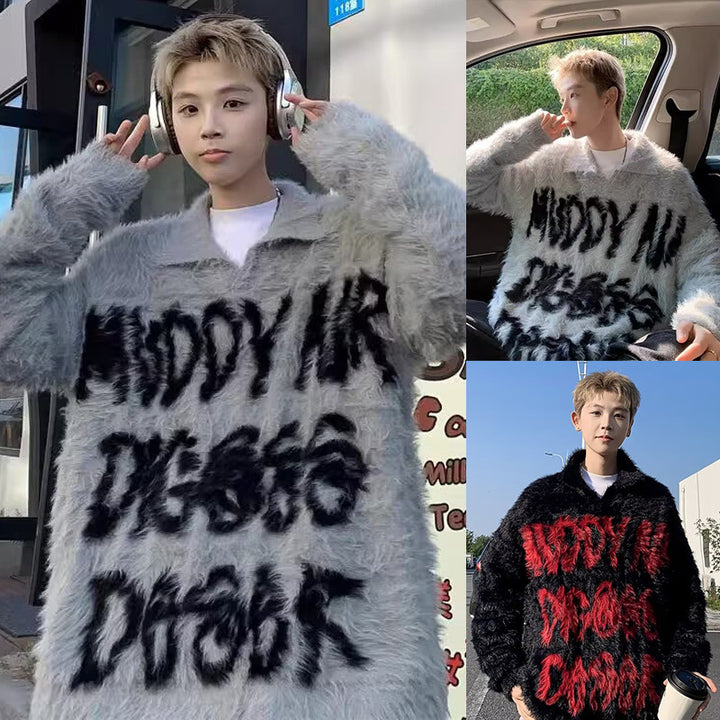 Women's Trendy Sweater with Unique Writing Mune Fashion