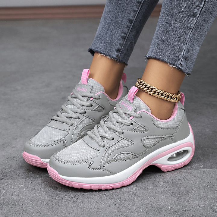Women's non-stable everyday sneakers with ergonomic rolling sole, integrated air capsule cushioning, and breathable mesh upper Mune Fashion