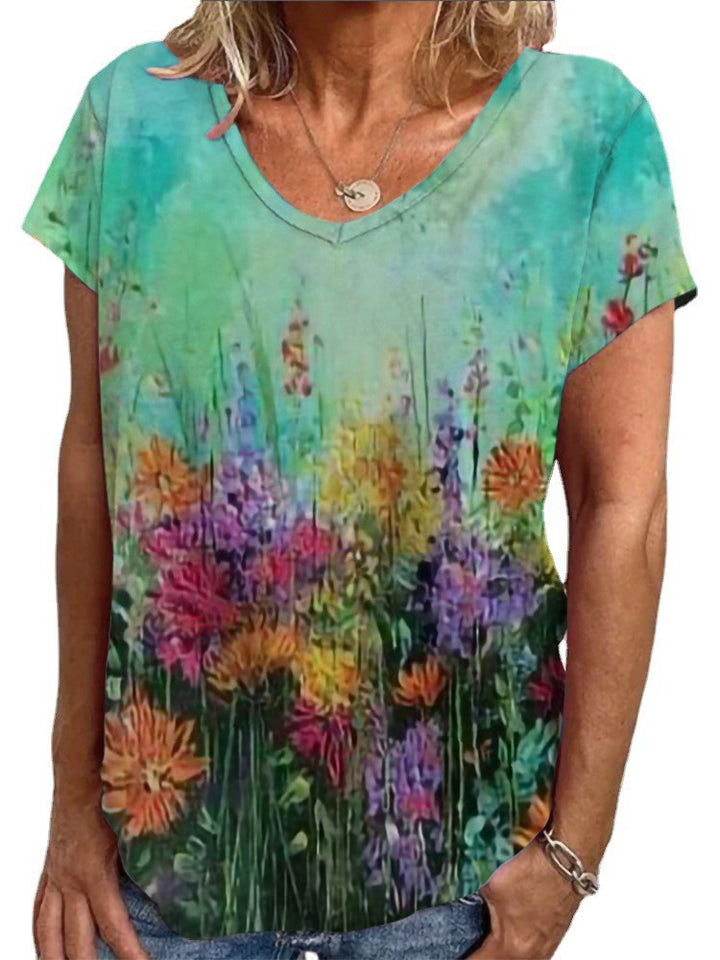Ladies Loose Blouse with Colorful Paisley Pattern Mune Fashion