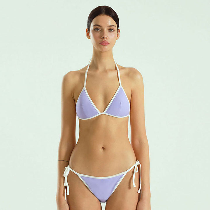 Women's Triangle Bikini Set with Adjustable Straps and Elegant Lacing Mune Fashion