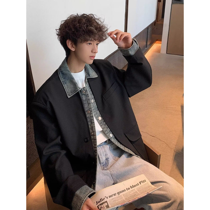 Men's Oversized Blazer Jacket with Flap Pockets Mune Fashion