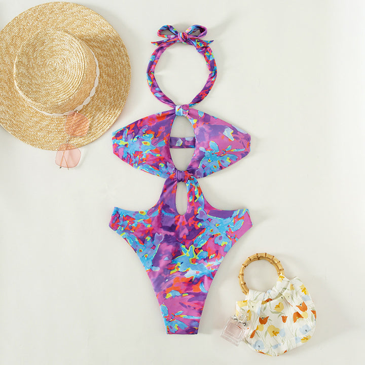 Women's Cut-Out Swimsuit with Trendy Wrap Design Mune Fashion