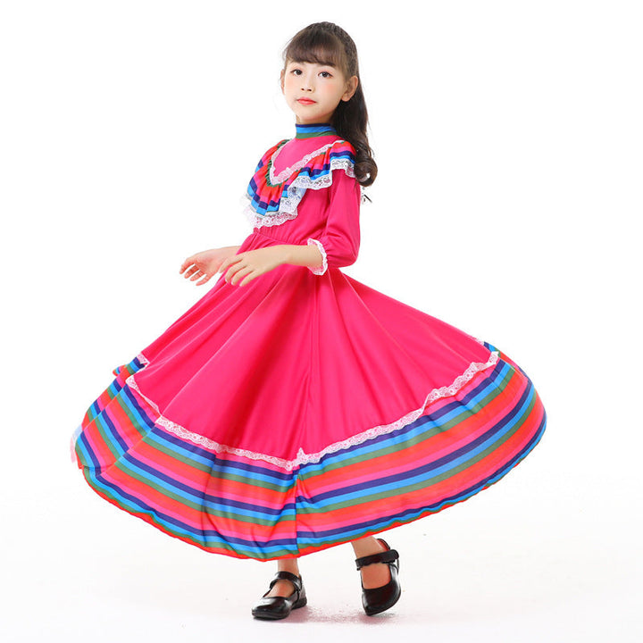 Girls' Tracht dress with colorful hem Mune Fashion