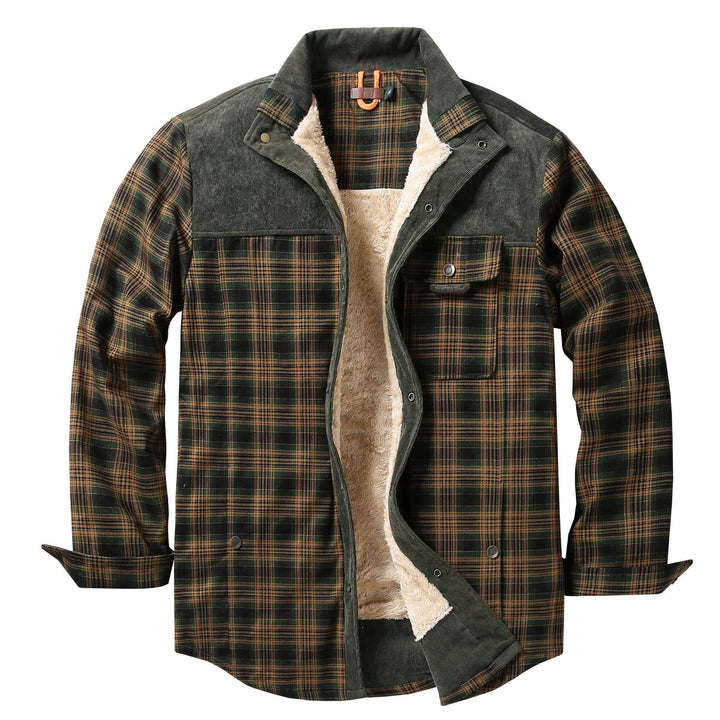 Men's Casual Flannel Jacket with Teddy Lining Mune Fashion