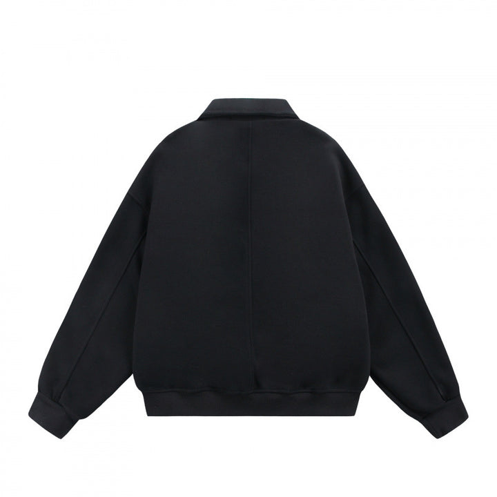 Unisex Zip Sweat Jacket with Patch Chest Flaps and Ribbed Hem Mune Fashion