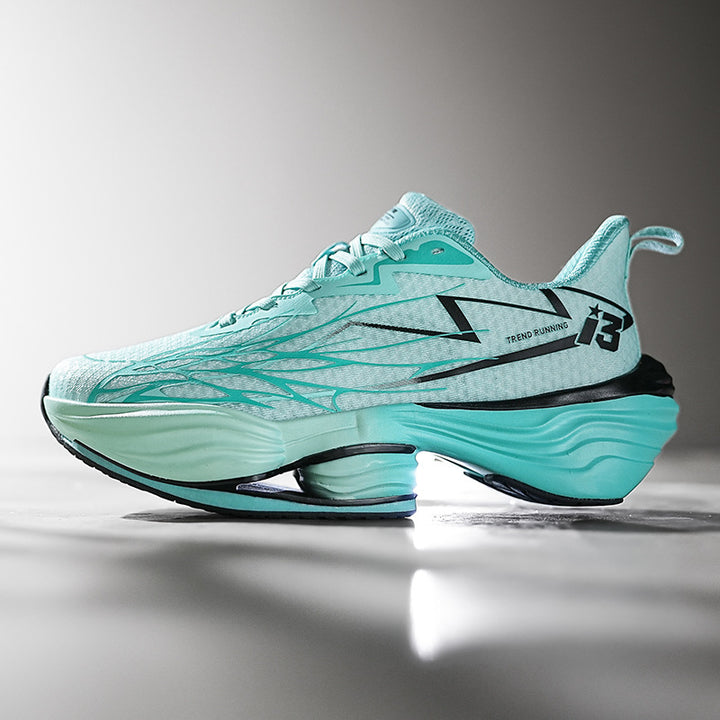 Unisex cushioned road running shoes with multi-layer energy return sole and ventilated knit upper Mune Fashion
