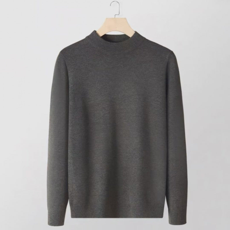 Women's fine knit stand collar pullover made of cotton blend with ribbed cuffs Mune Fashion