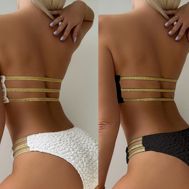 Women's bandeau bikini with structured top and decorative details Mune Fashion