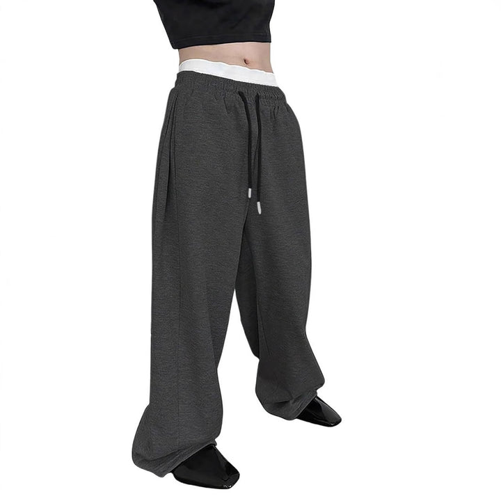 Unisex casual oversized jogging pants with elastic waistband and drawstring Mune Fashion