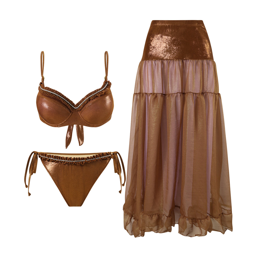 Women’s Bikini Set with Flowing Skirt Mune Fashion