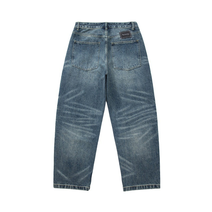Men's Relaxed-Carrot-Jeans with high waistband and subtle used wash Mune Fashion