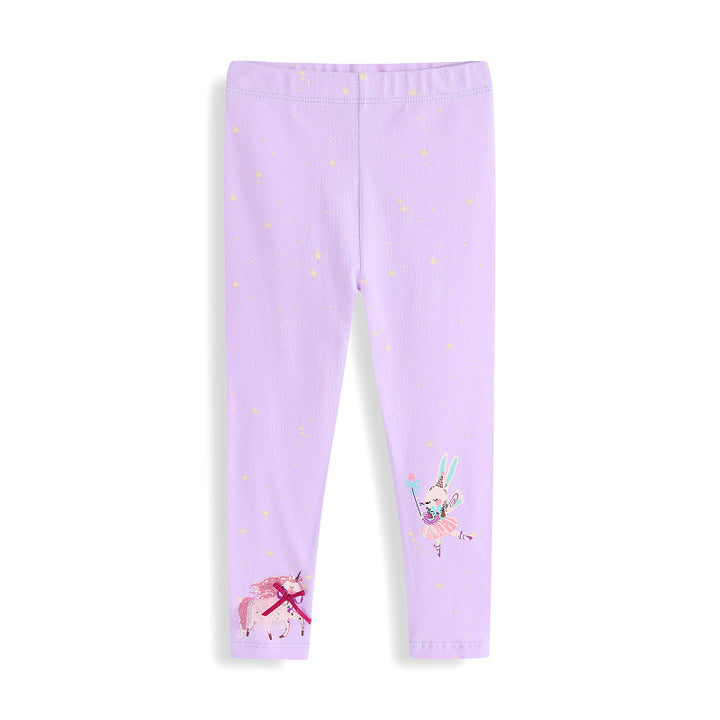 Girls leggings with playful unicorn and bunny pattern Mune Fashion