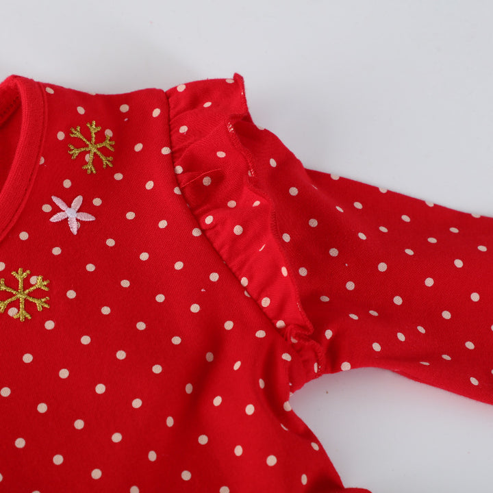 Girls' casual dress with festive reindeer design Mune Fashion
