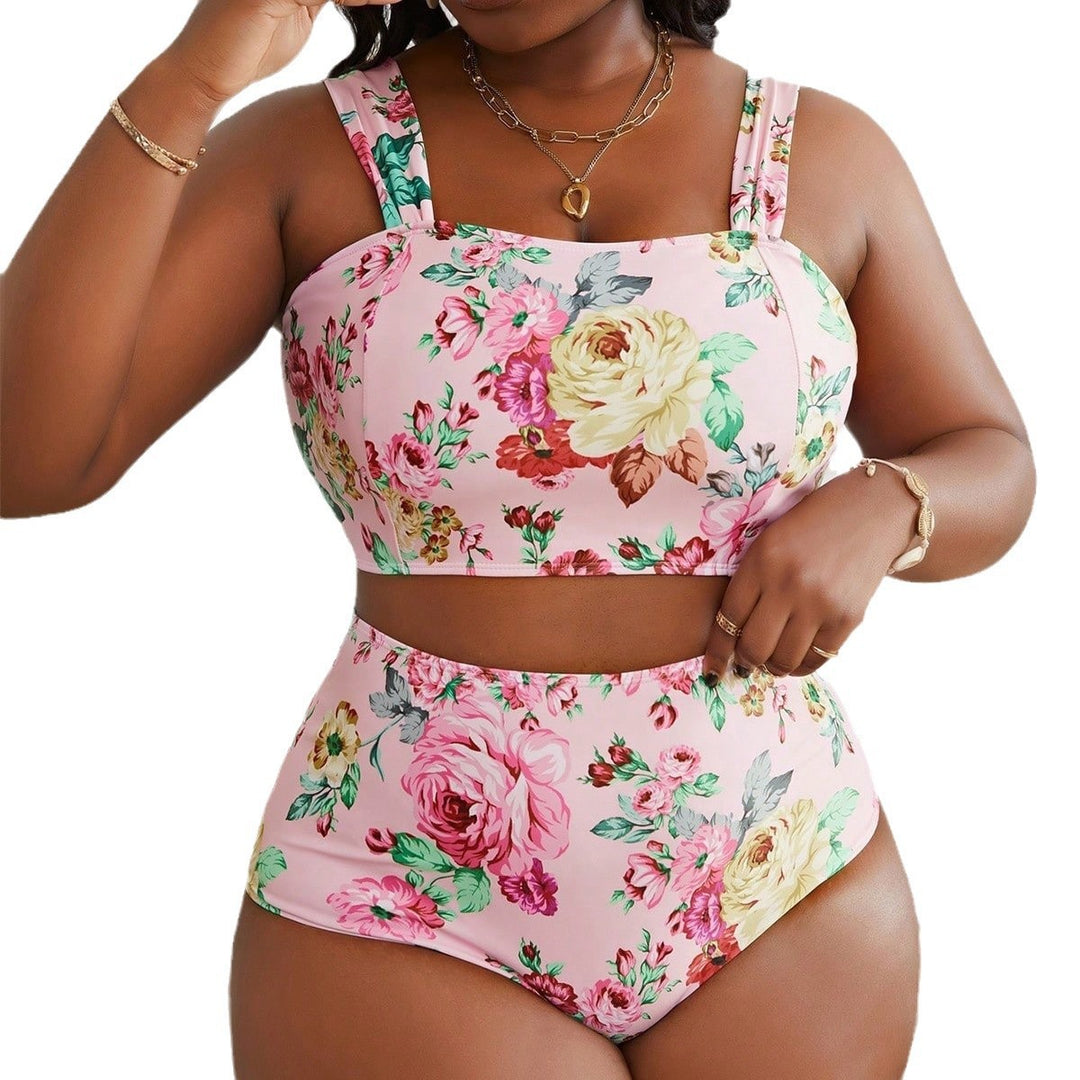 Women's High-Waisted Bikini Set with Floral Design Mune Fashion