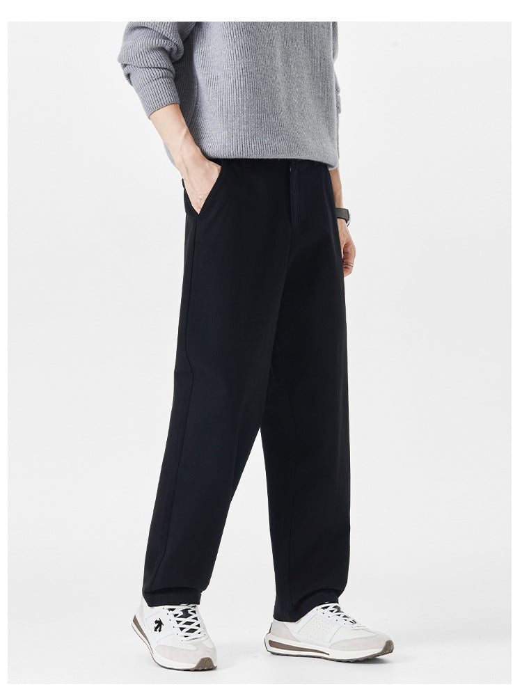 Men's Loose-Fitting Casual Pants with Straight Leg and Side Pockets Mune Fashion