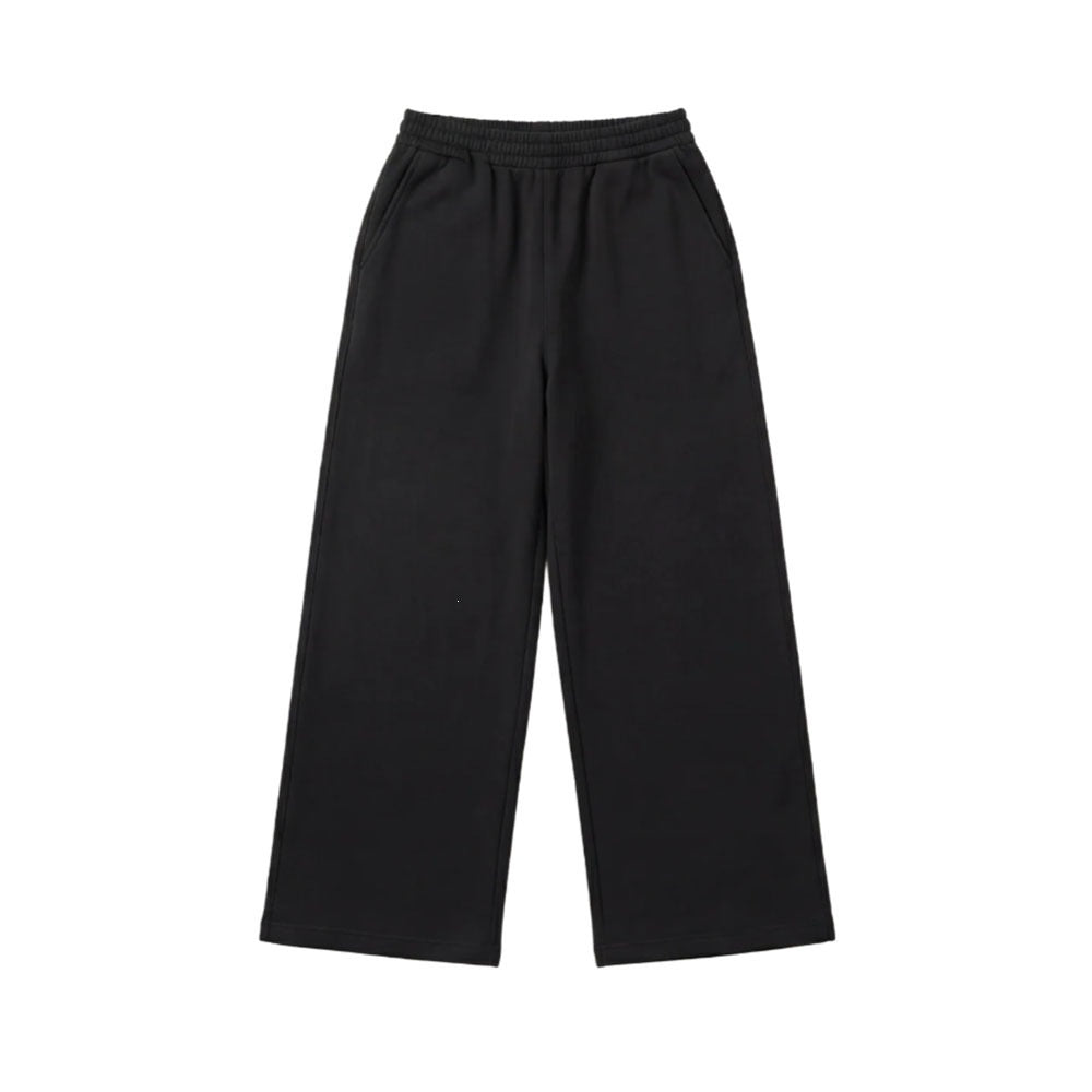 Women's Wide-Leg Relaxed Pants with High Comfort Waistband, Side Pockets and Soft Fleece Lining Mune Fashion