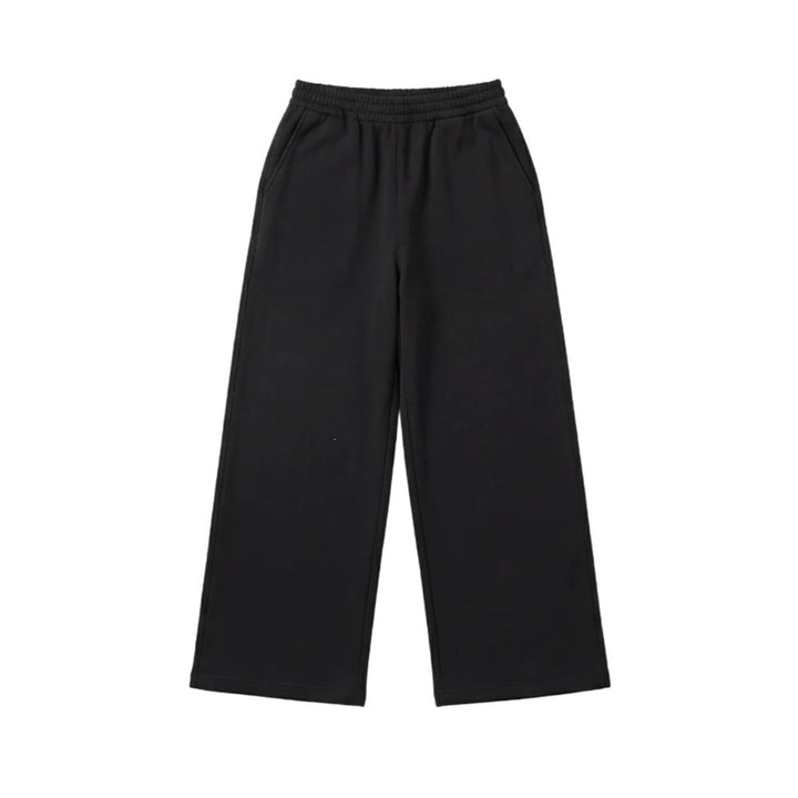 Women's Wide-Leg Relaxed Pants with High Comfort Waistband, Side Pockets and Soft Fleece Lining Mune Fashion