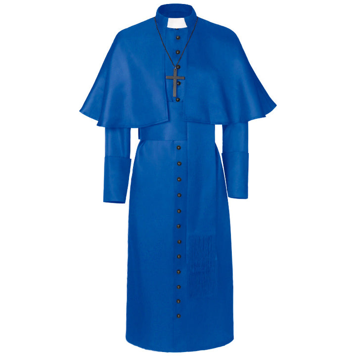 Ladies nan elegant maxicape coat with tiered shoulder capes and stand-up collar Mune Fashion