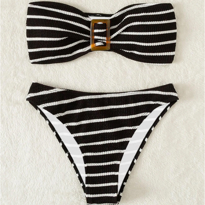 Women's Bandeau Bikini Set with Elegant Bow Detail Mune Fashion