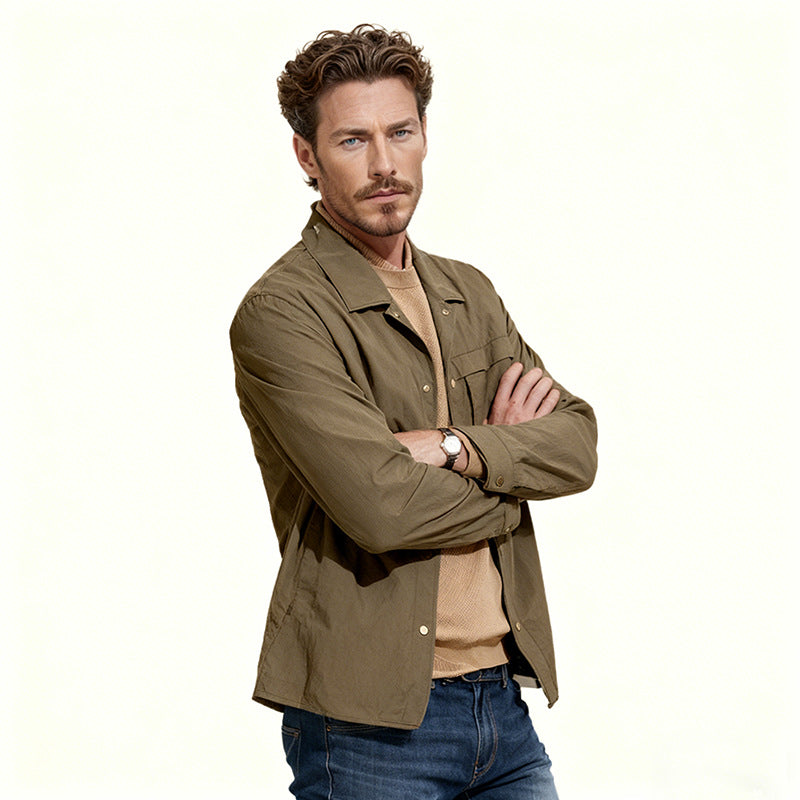 Men's multifunctional overshirt made of technical microfiber Mune Fashion