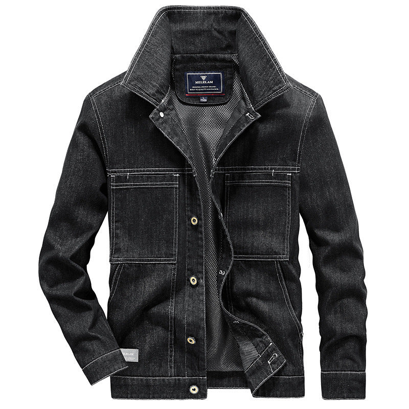 Men's Robust Denim Worker Jacket with Mesh Lining Mune Fashion