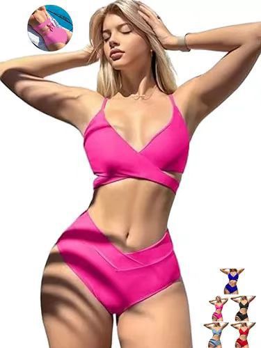 Women's high-waisted bikini set with elegant wrap design Mune Fashion