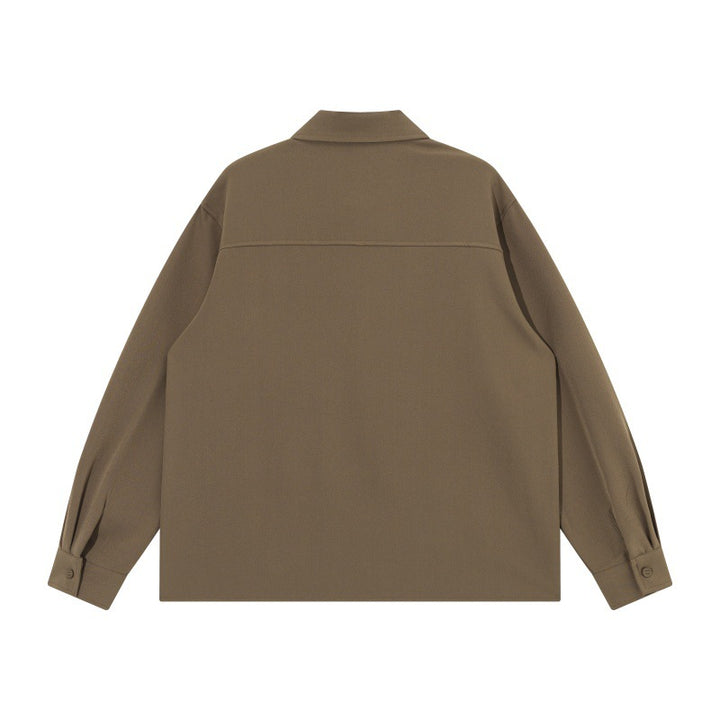 Unisex Boxy Shirt Jacket with minimalist dividing seams and concealed pockets Mune Fashion