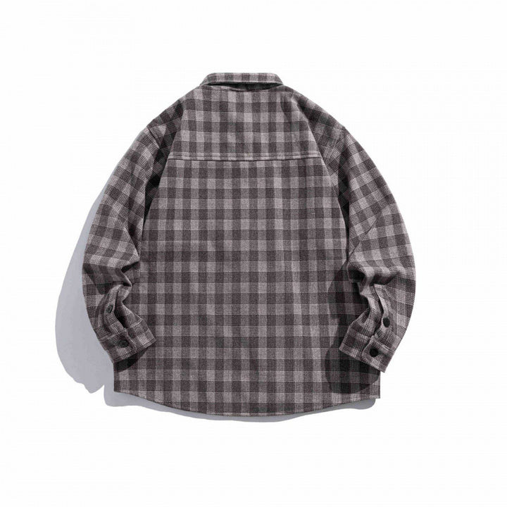 Unisex Boxy Checkered Overshirt made of soft Flannel with patch breast pocket Mune Fashion
