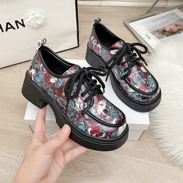 Women’s Fashion Platform Sneakers with Floral Pattern and Unique Design Mune Fashion