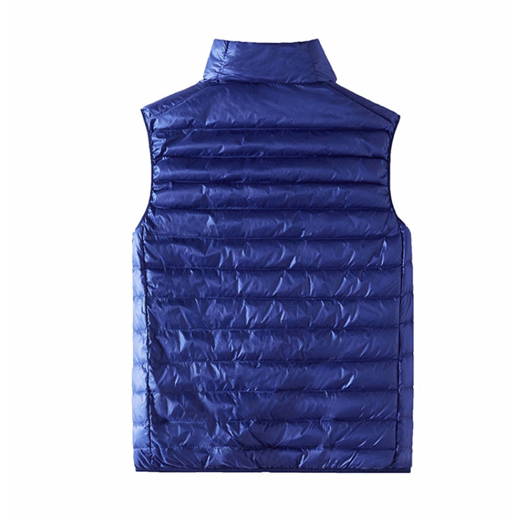 Men's nan ultra-light quilted puffer vest with stand-up collar and full-length zipper Mune Fashion