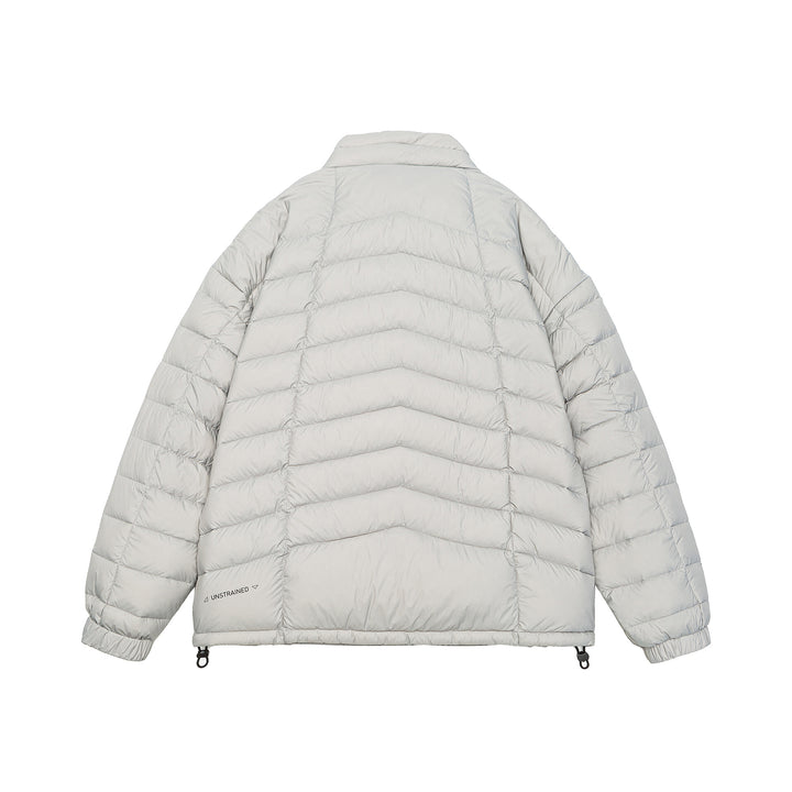 Men's short quilted insulation jacket with high stand-up collar and drawstring hem Mune Fashion