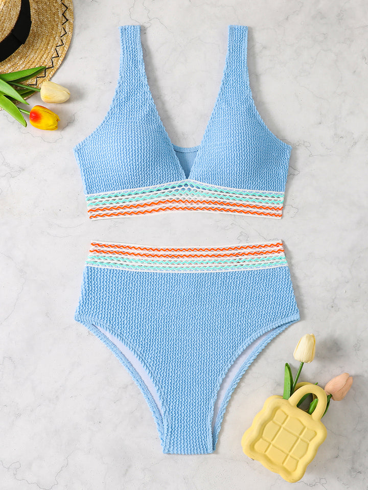 Women's High-Cut Designer Jumpsuit with Pattern Elements Mune Fashion