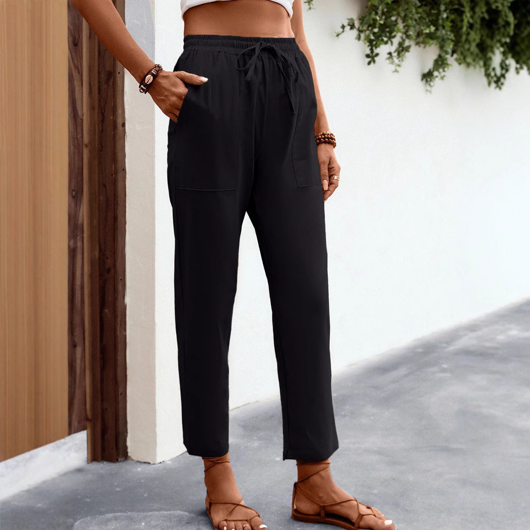 Women Comfortable and Casual Leisure Pants Mune Fashion
