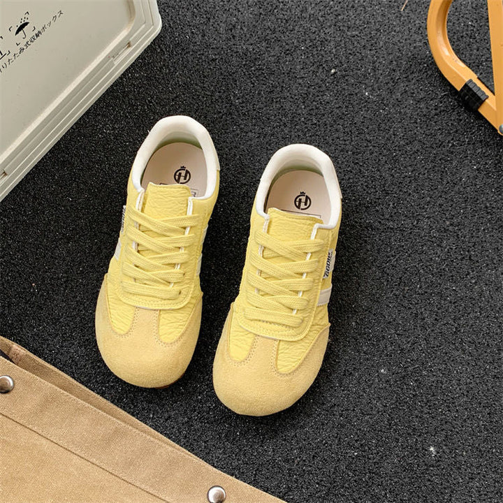 Women's sporty sneakers made of high-quality suede with a sturdy sole Mune Fashion