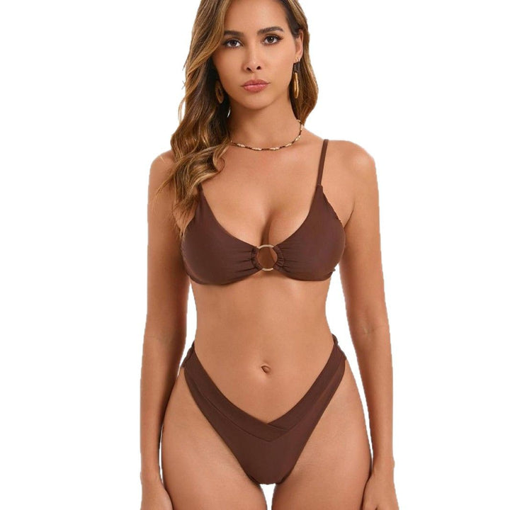 Women's triangle bikini with elegant ring detail Mune Fashion