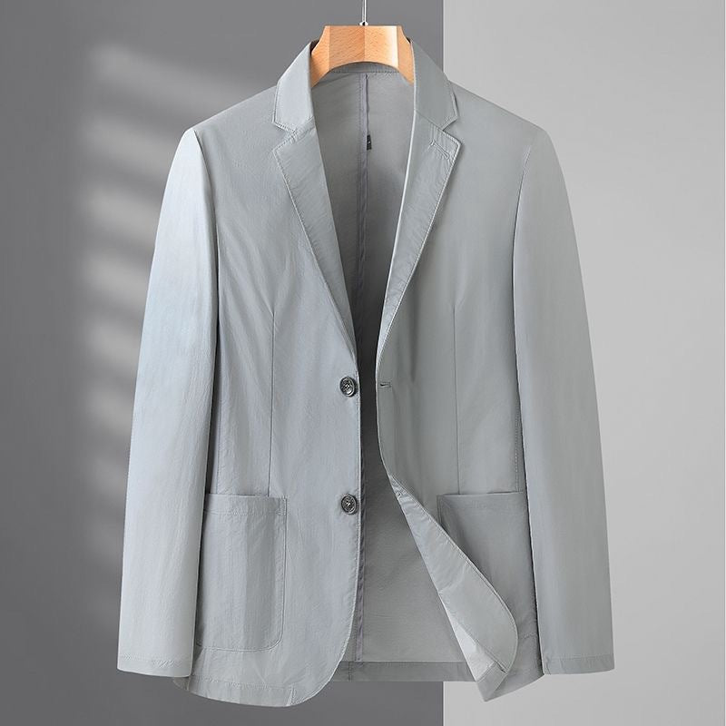 Men's lightweight unstructured city blazer made of breathable functional fabric with patch pockets Mune Fashion