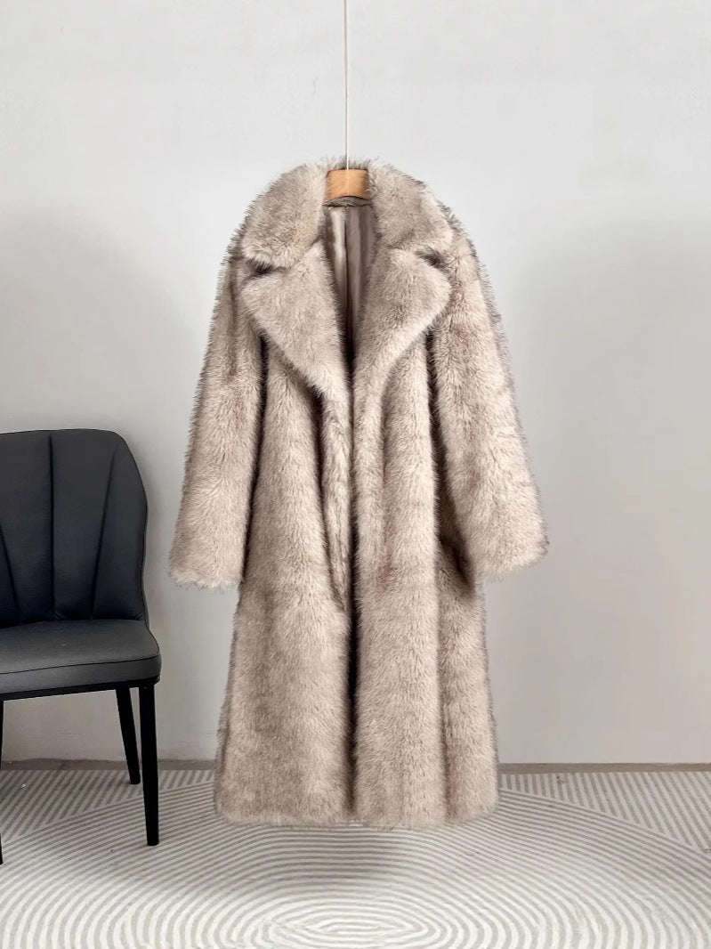 Women Luxury Faux Fur Coat Mune