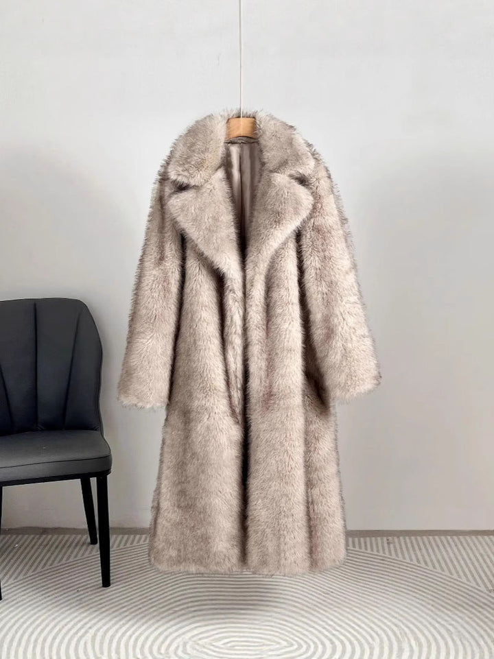 Women Luxury Faux Fur Coat Mune