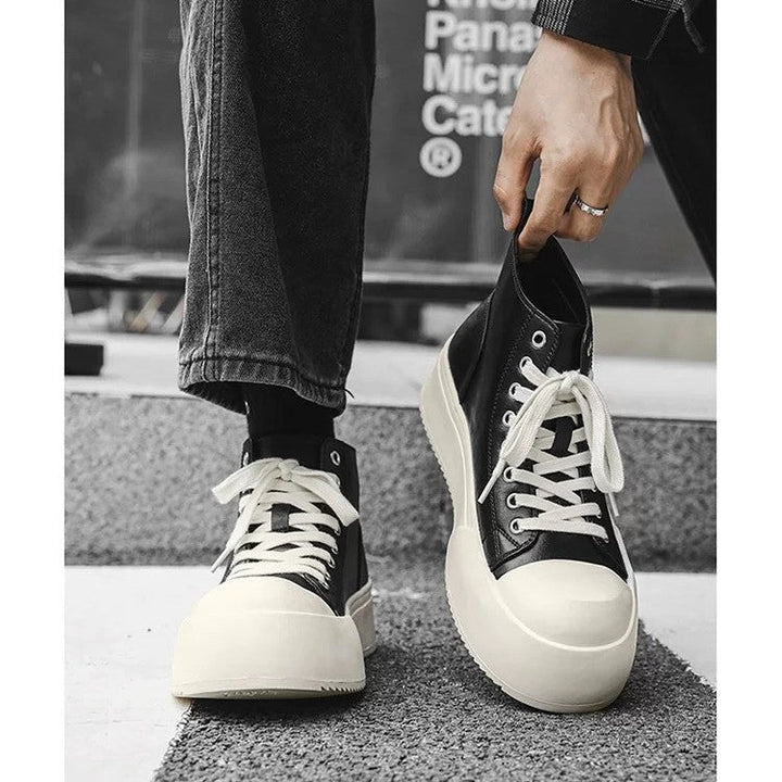 Ladies High Sneakers with Fashionable Platform and Robust Upper Material Mune Fashion